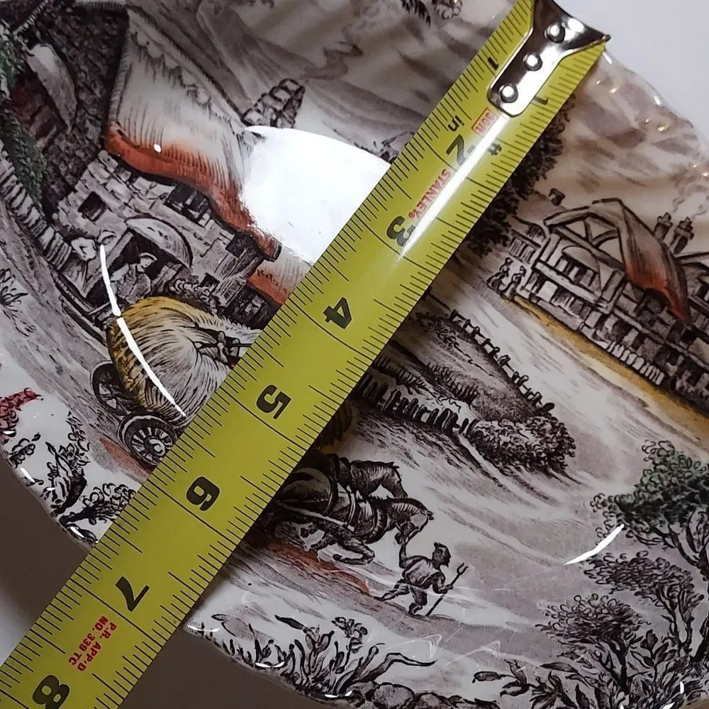 Yorkshire Ironstone Serving Bowl Oblong Staffordshire Bowl 9 Inches Vintage